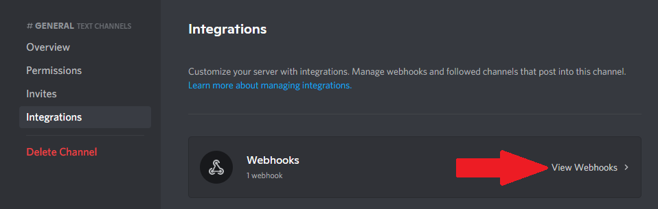 Screenshot of Integration